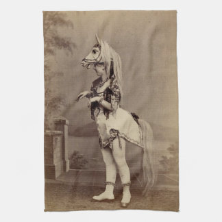 Victorian Horse Costume Daguerreotype/Photo Kitchen Towel