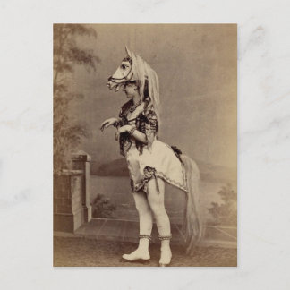 Victorian Horse Costume Daguerreotype/Photo Postcard