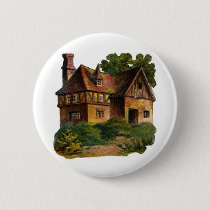 Victorian House 2 Inch Round Button