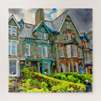 Victorian house in Keswick painted in watercolor Jigsaw Puzzle