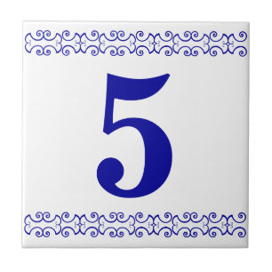 Victorian House Number Tile