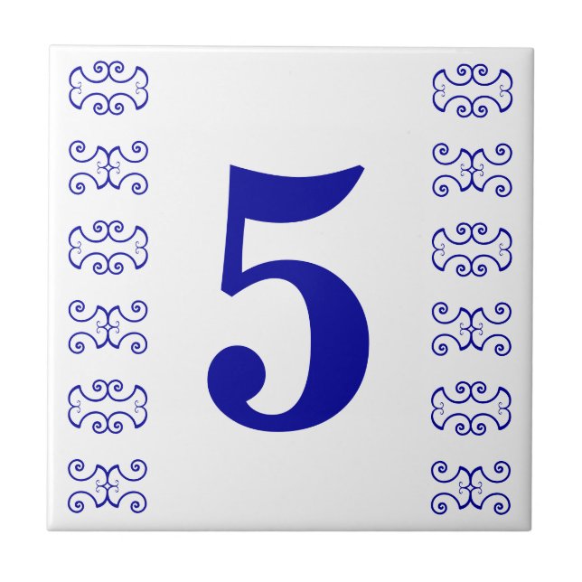 Victorian House Number Tile (Front)