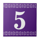 Victorian House Number Tile<br><div class="desc">Victorian House Number Tile - White on green with a printer's border</div>