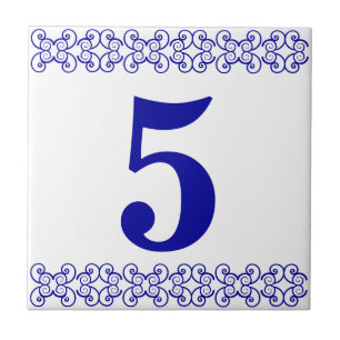 Victorian House Number Tile