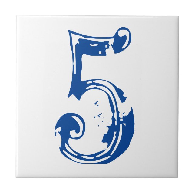 Victorian House Numbers Tile (Front)