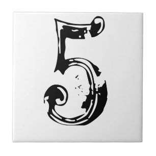 Victorian House Numbers Tile
