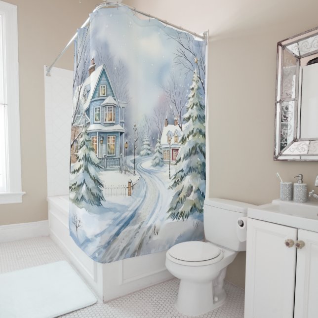 Victorian House Winter Scene Snow (In Situ)