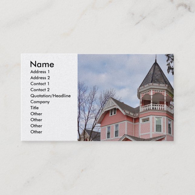 Victorian houses business card (Front)