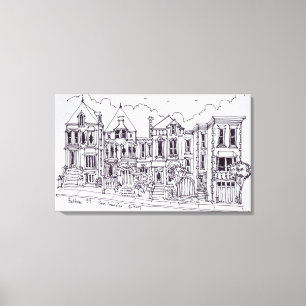 Victorian Houses San Francisco, California Canvas Print