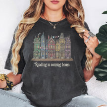 Victorian Houses With Reading Quote Art