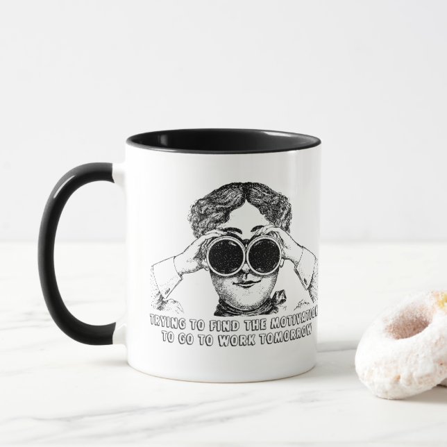 Victorian Humor Office Coffee Mug (Avec donut)