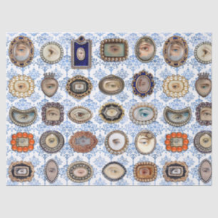 Victorian Inspired Lover's Eyes, original art Tissue Paper