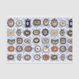 Victorian Inspired Lover's Eyes, original art Tissue Paper