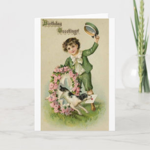 Victorian Irish Boy Birthday Greeting Card