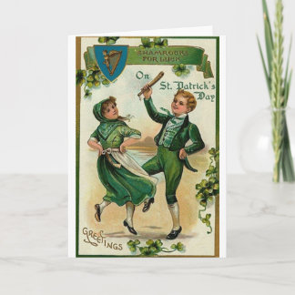Victorian Irish Jig St. Patrick's Day Card