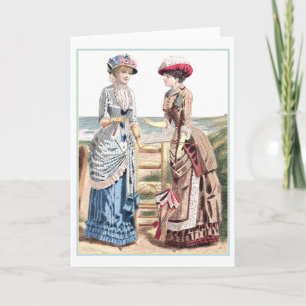 Victorian Ladies at the Beach Card
