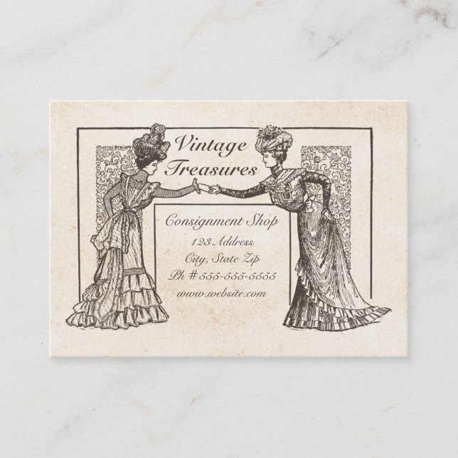 Victorian Ladies Business Card (Front)