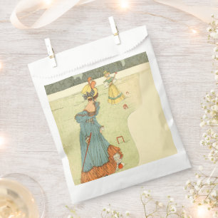 Victorian Ladies Croquet Vintage Garden Party Favour Bag