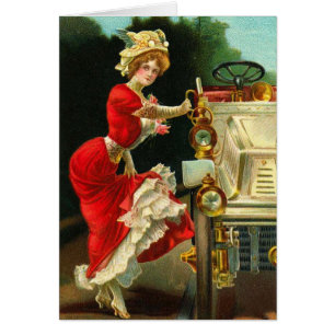 Victorian Lady and Her Automobile