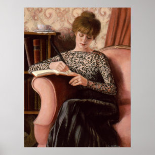 Victorian Lady Art Black Lace Elegant Decor Poster