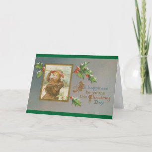 Victorian Lady Christmas Card