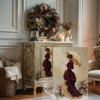 Victorian Lady Christmas Decoupage Tissue Paper
