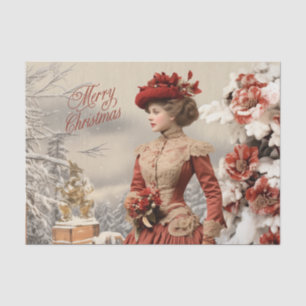 Victorian Lady Christmas Tissue Paper