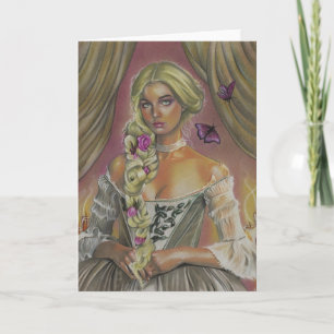 Victorian Lady Claudette Fantasy Art Greeting Card