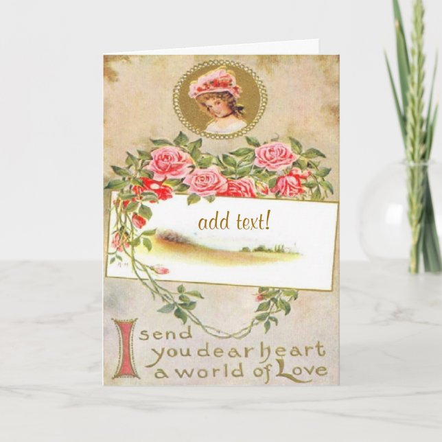 Victorian Lady Everyday Greeting Card (Front)