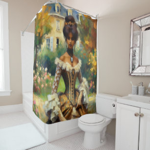 Victorian Lady in Garden Shower Curtain