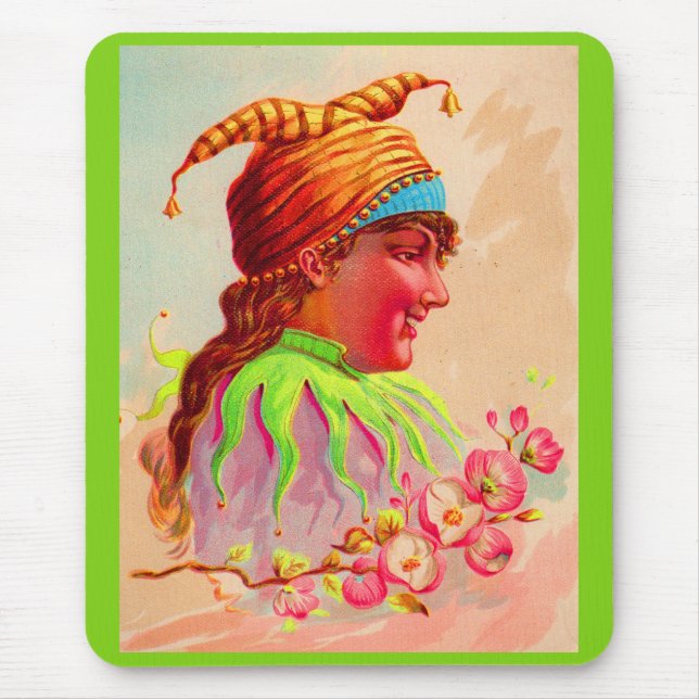 Victorian lady jester mouse pad (Front)