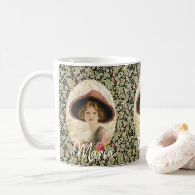 Victorian Lady Mug (With Donut)