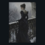 Victorian Lady on Frosted Balcony Vintage Gothic Poster<br><div class="desc">Victorian Lady on Frosted Balcony Vintage Gothic Romance Art Printable Dark Academia Cottagecore Winter Wall Decor, Moody Elegant Painting 1 Dark Academia, Dark Academia aesthetic, Dark Academia style, vintage academia, gothic academic, classic literature aesthetic, moody vintage art, intellectual aesthetic, old books aesthetic, scholarly style, medieval academia, antique aesthetic, dark vintage...</div>