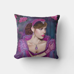 Victorian Lady Throw Pillow