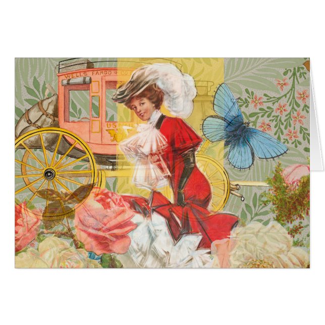 Victorian Lady Woman Fun Carriage (Front Horizontal)