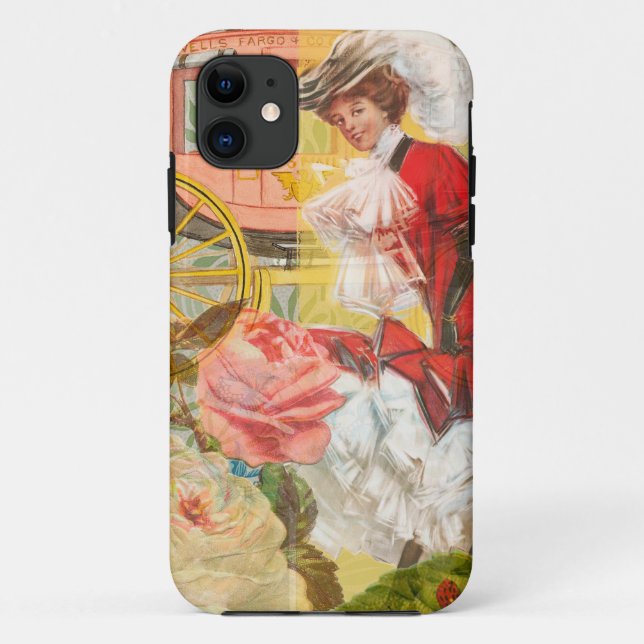 Victorian Lady Woman Fun Carriage Case-Mate iPhone Case (Back)