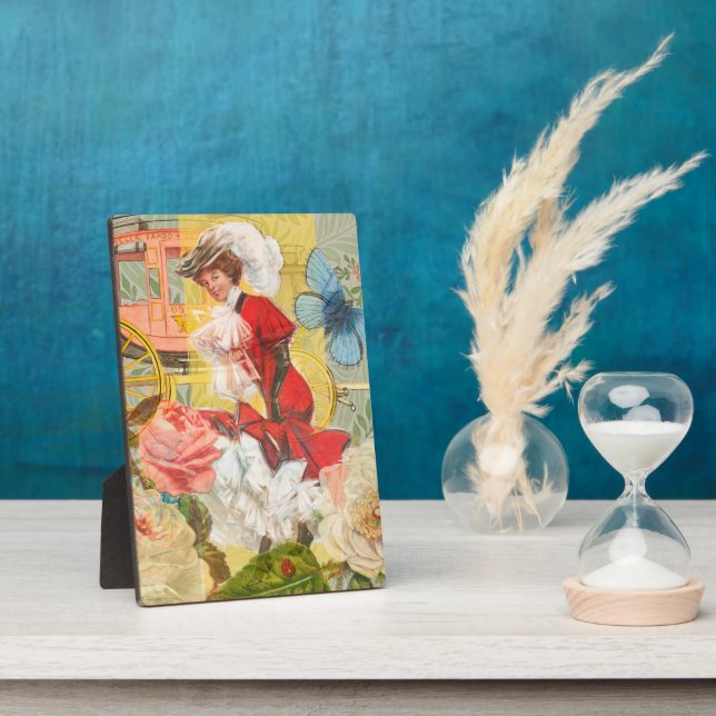 Victorian Lady Woman Fun Carriage Plaque (Side)