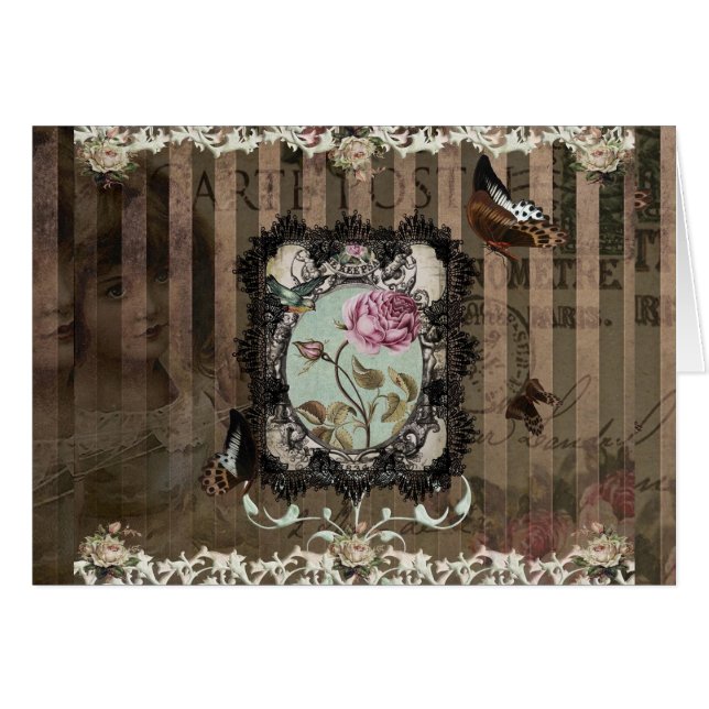 Victorian Letters - Customizable Note Card (Front Horizontal)