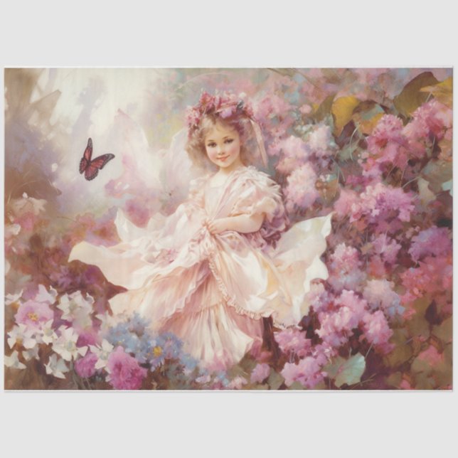 Victorian little Girl Tissue Paper (Front)