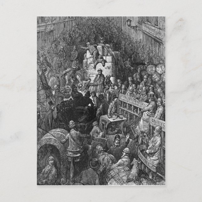 Victorian London - A City Throughfare Postcard (Front)