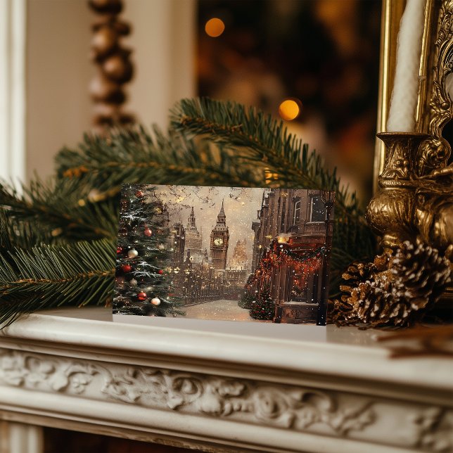 Victorian London Winter Christmas Holiday Postcard (Creator Uploaded)