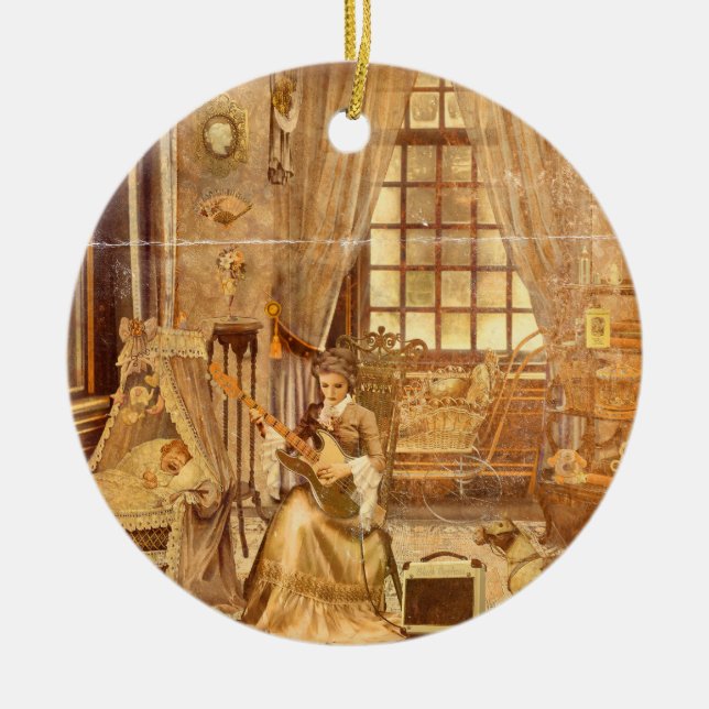 Victorian Lullaby Ceramic Ornament (Front)