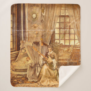 Victorian Lullaby Sherpa Blanket