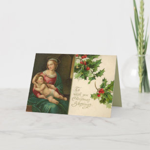 Victorian Madonna Christmas Card