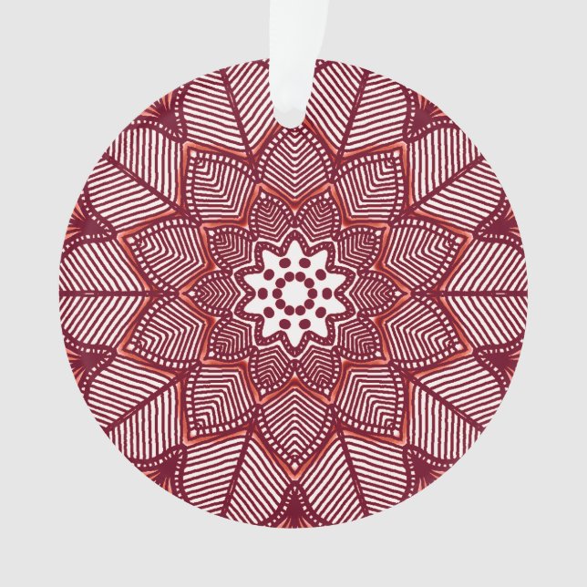Victorian Magenta Mandala Ornament (Front)