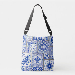 Victorian Majolica: Patchwork Tile Pattern. Crossbody Bag