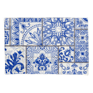 Victorian Majolica: Patchwork Tile Pattern. Pillowcase
