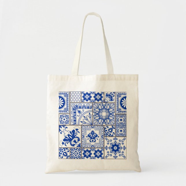 Victorian Majolica: Patchwork Tile Pattern. Tote Bag (Front)
