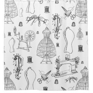 victorian mannequin antique sewing machine toile