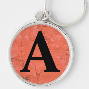 Victorian Marbled Paper Personalized Initial Keychain